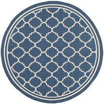 Online Designer Living Room Courtyard Grantham Navy/Beige Outdoor Area Rug