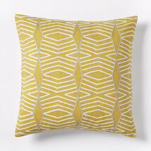 Online Designer Living Room Crewel Diamond Stripe Pillow Cover