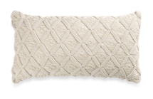 Online Designer Combined Living/Dining Wamsutta® Vintage Washed Linen Macramé Oblong Throw Pillow in Linen