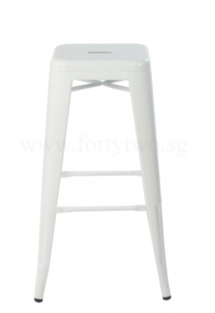 Online Designer Business/Office Retro Metal High Stool White