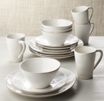 Online Designer Combined Living/Dining Marin White 16-Piece Dinnerware Set