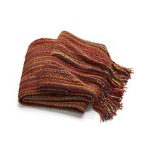 Online Designer Bedroom Shelby Rust Orange Striped Throw