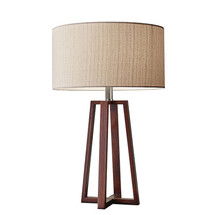 Online Designer Bedroom Quinn 23.75" H Table Lamp with Drum Shade by Adesso