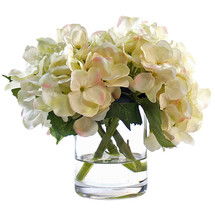 Online Designer Kitchen Hydrangea in Glass Vase by Beachcrest Home