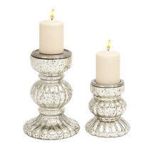 Online Designer Kitchen Mesmerizing Styled 2 Piece Glass Candlestick Set by Woodland Imports