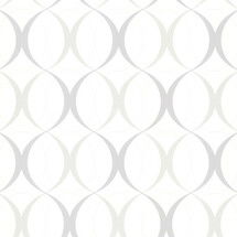 Online Designer Living Room Zinc Circulate Retro Orb 33' x 20.5" Geometric 3D Embossed Wallpaper by Brewster Home Fashions