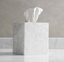 Online Designer Bathroom CARRARA MARBLE TISSUE COVER