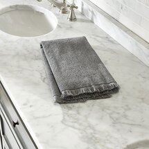 Online Designer Bathroom Fringe Grey Hand Towel