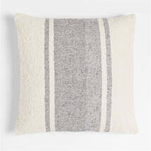 Online Designer Other Persimmon 23"x23" Grey Stripe Outdoor Pillow by Leanne Ford