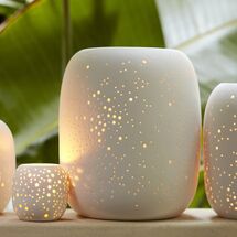 Online Designer Other Pierced Porcelain Hurricanes + Vases - Constellation