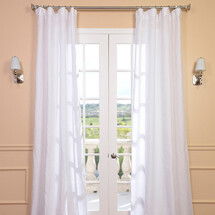 Online Designer Dining Room Sheer curtain WC - white colour