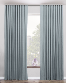Online Designer Bedroom Drapery for big door glass (Herringbone-Mist)