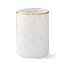 Online Designer Bathroom Marble and Brass Toothbrush Holder