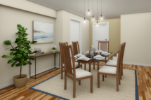 Online Designer Combined Living/Dining 3D Model