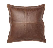 Online Designer Living Room PIECED LEATHER PILLOW COVER