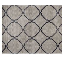 Online Designer Living Room TONAL TILE TUFTED RUG - EBONY