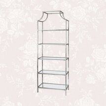 Online Designer Home/Small Office Alyssa 83.88'' H x 30'' W Steel Etagere Bookcase