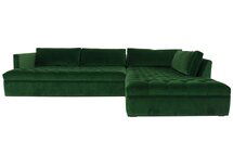 Online Designer Combined Living/Dining Upper East Side Sectional in Emerald Velvet