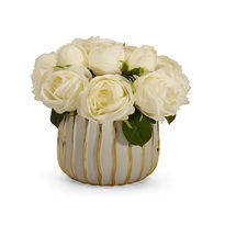 Online Designer Bathroom Silk Roses Arrangement in Vase