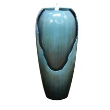 Online Designer Living Room Fiberglass Jar Fountain with LED Light