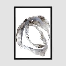 Online Designer Bedroom Framed Print - Gray Paint Stroke