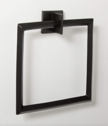 Online Designer Bathroom BLAINE MATTE BLACK TOWEL RING