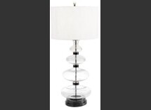 Online Designer Combined Living/Dining Estelle Stacked Glass & Iron Table Lamp