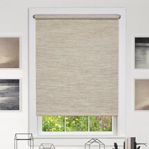 Online Designer Dining Room Wayfair Basics Cordless Privacy Jute Gray Roller Shade