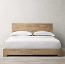 Online Designer Bedroom Davos Oak Panel Bed