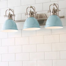 Online Designer Bathroom CLASSIC DOME SHADE BATH LIGHT - 3 LIGHT