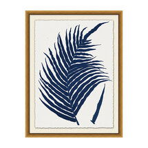 Online Designer Living Room Indigo Fern Leaf Art