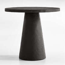 Online Designer Bedroom Willy Charcoal Brown Pedestal 32" Bistro Table by Leanne Ford