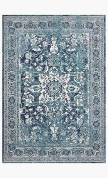 Online Designer Combined Living/Dining Aqua Moroccan Rug