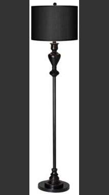 Online Designer Bedroom Black Faux Silk Black Bronze Floor Lamp