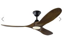 Online Designer Bedroom 52" Maverick II Matte Black LED Ceiling Fan with Remote 