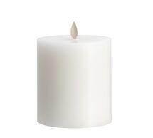 Online Designer Bedroom Premium Flickering Flameless Wax Pillar Candle