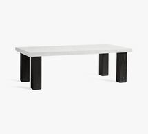 Online Designer Other Abbott Indoor/Outdoor 96" Concrete & FSC® Acacia Chunky Leg Dining Table