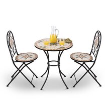 Online Designer Bedroom Mosaic Outdoor 3-Piece Bistro Set