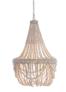 Online Designer Combined Living/Dining FRANCESCA BEADED CHANDELIER, GRAY