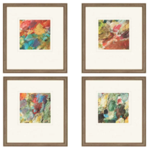 Online Designer Combined Living/Dining PALETTE GICLEE BY SIKES 4 PIECE FRAMED PAINTING PRINT SET