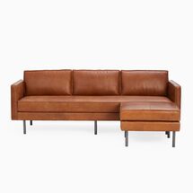 Online Designer Living Room Axel Leather Reversible Sectional