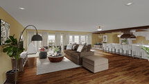 Online Designer Combined Living/Dining 3D Model