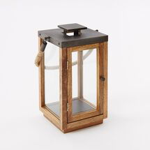 Online Designer Patio Wood and rope lanterns