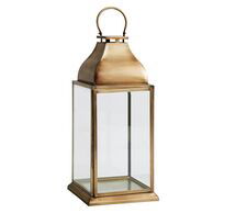 Online Designer Living Room CHESTER BRUSHED BRASS LANTERN