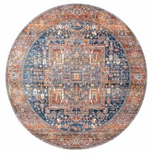 Online Designer Hallway/Entry Artemas Oriental Orange Area Rug