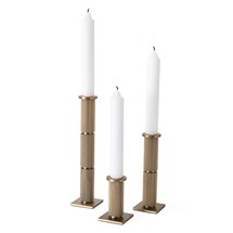 Online Designer Living Room Knurled Taper Candleholders, S/3