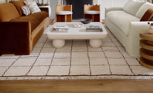 Online Designer Combined Living/Dining Irregular Grid Rug