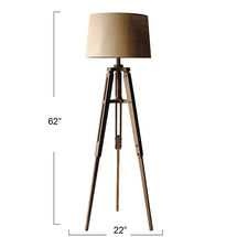 Online Designer Combined Living/Dining Ailis Mariner Wood Tripod Lamp for Room