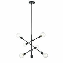 Online Designer Combined Living/Dining Eladia 6 - Light Unique / Statement Modern Linear Chandelier