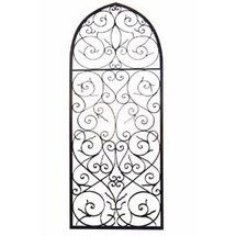 Online Designer Hallway/Entry Tuscan Wrought Iron Large Wall Grille Plaque